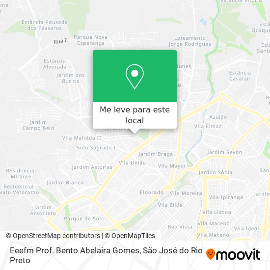 Eeefm Prof. Bento Abelaira Gomes mapa