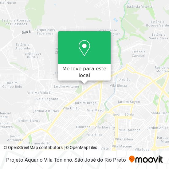 Projeto Aquario Vila Toninho mapa