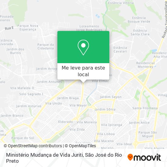 Ministério Mudança de Vida Juriti mapa