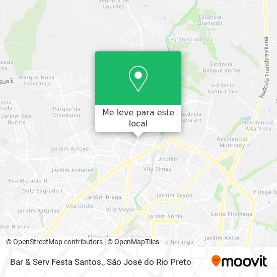 Bar & Serv Festa Santos. mapa
