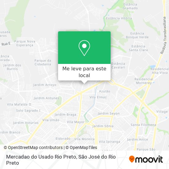 Mercadao do Usado Rio Preto mapa