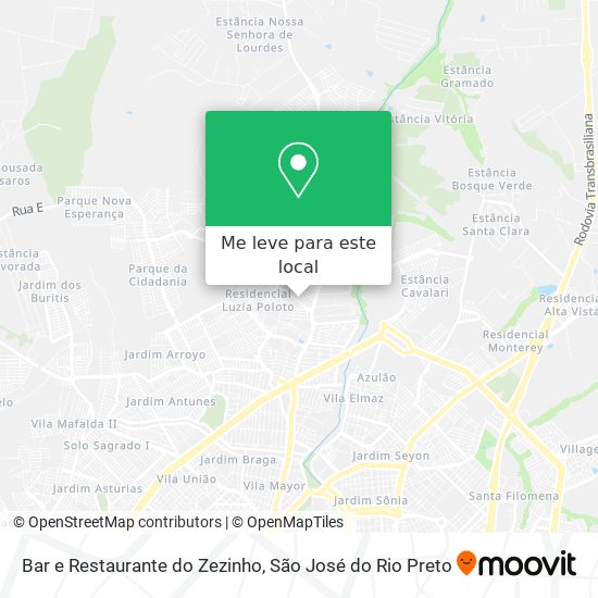 Bar e Restaurante do Zezinho mapa