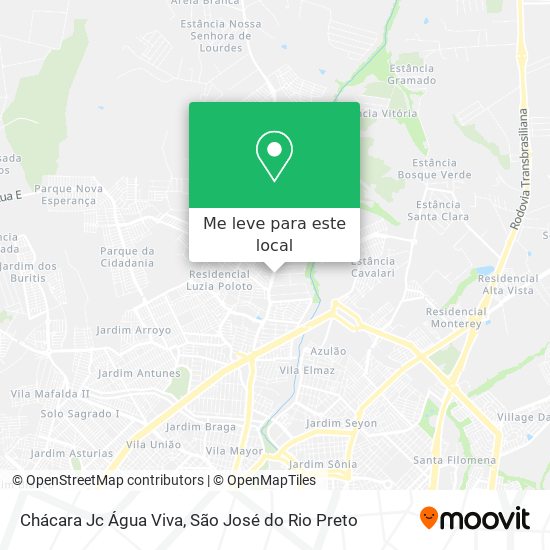 Chácara Jc Água Viva mapa