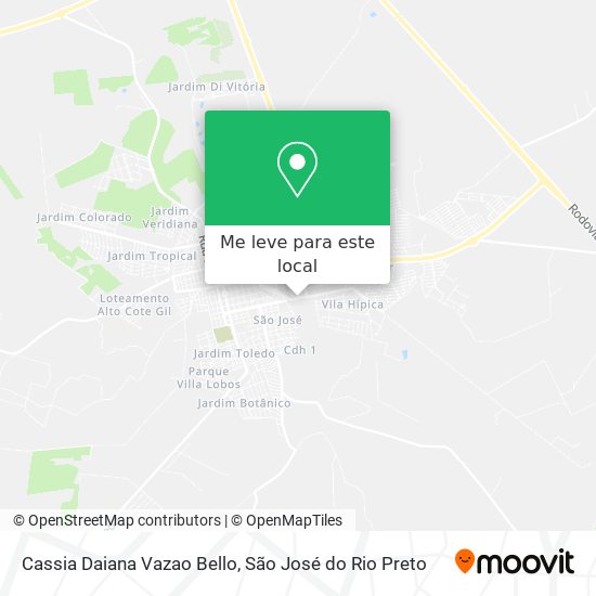 Cassia Daiana Vazao Bello mapa