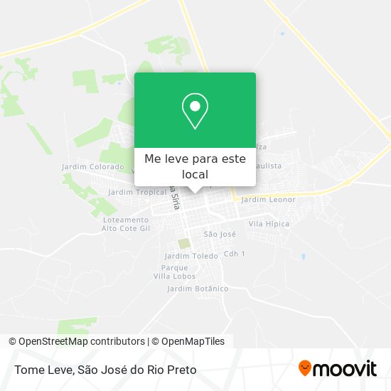 Tome Leve mapa