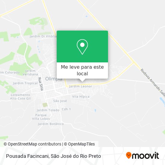 Pousada Facincani mapa