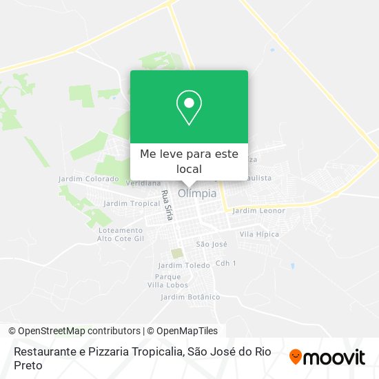 Restaurante e Pizzaria Tropicalia mapa
