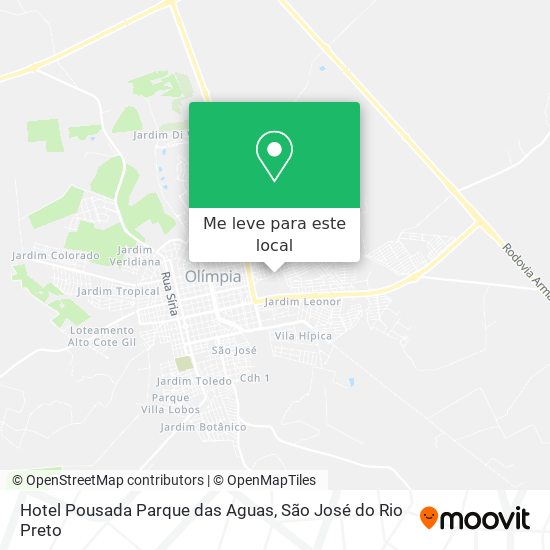 Hotel Pousada Parque das Aguas mapa