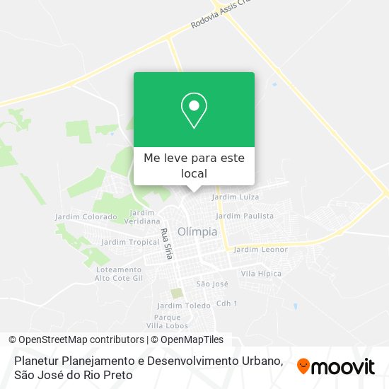Planetur Planejamento e Desenvolvimento Urbano mapa