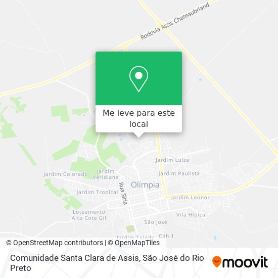 Comunidade Santa Clara de Assis mapa