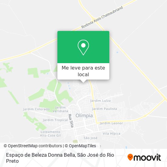 Espaço de Beleza Donna Bella mapa