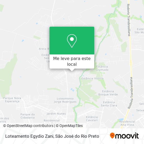 Loteamento Egydio Zani mapa