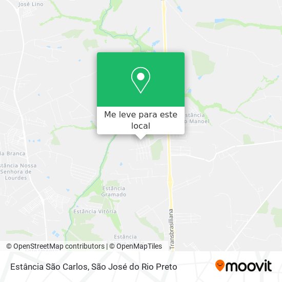 Estância São Carlos mapa