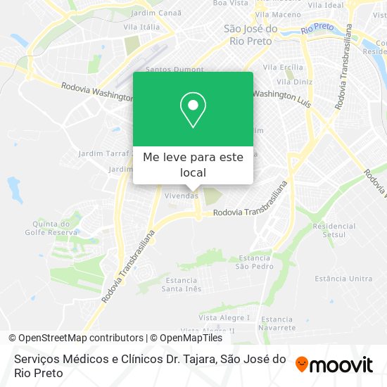 Serviços Médicos e Clínicos Dr. Tajara mapa