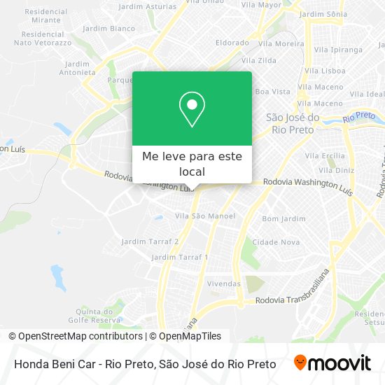 Honda Beni Car - Rio Preto mapa