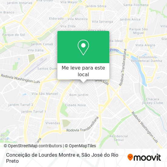 Conceição de Lourdes Montre e mapa