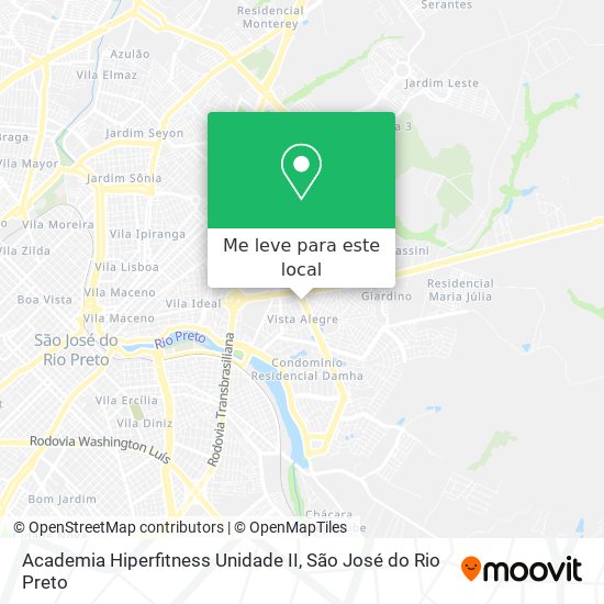 Academia Hiperfitness Unidade II mapa