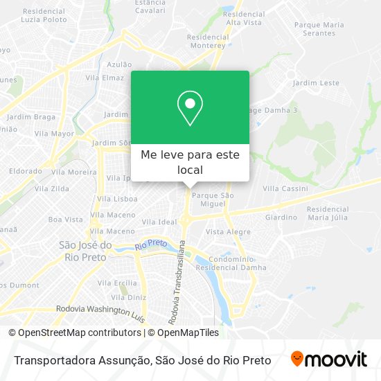 Transportadora Assunção mapa