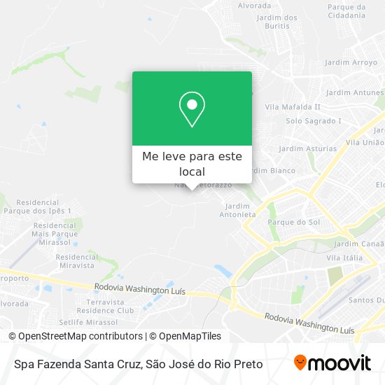 Spa Fazenda Santa Cruz mapa