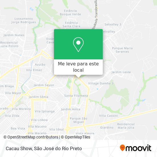 Cacau Show mapa