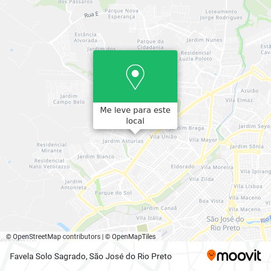 Favela Solo Sagrado mapa