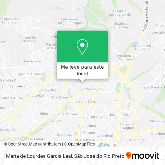 Maria de Lourdes Garcia Leal mapa