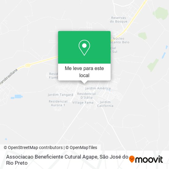 Associacao Beneficiente Cutural Agape mapa
