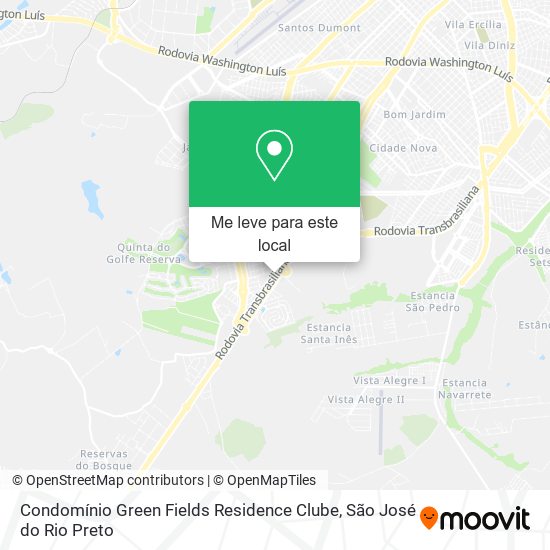 Condomínio Green Fields Residence Clube mapa