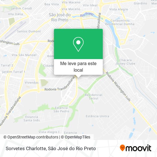 Sorvetes Charlotte mapa