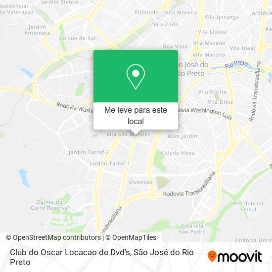 Club do Oscar Locacao de Dvd's mapa