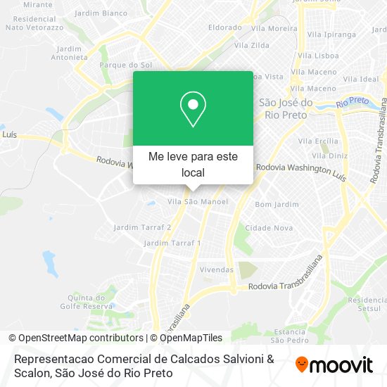 Representacao Comercial de Calcados Salvioni & Scalon mapa