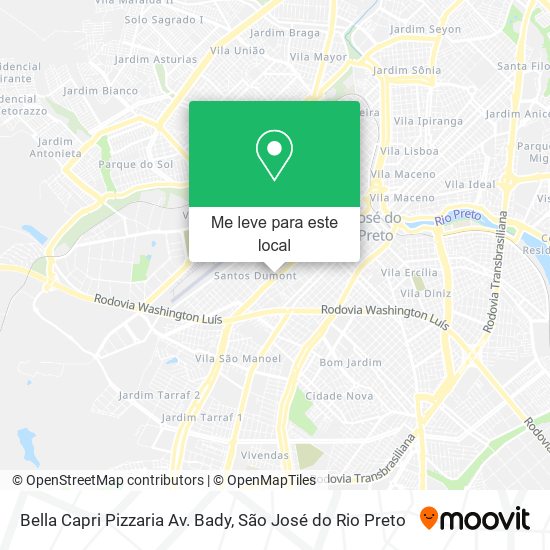 Bella Capri Pizzaria Av. Bady mapa