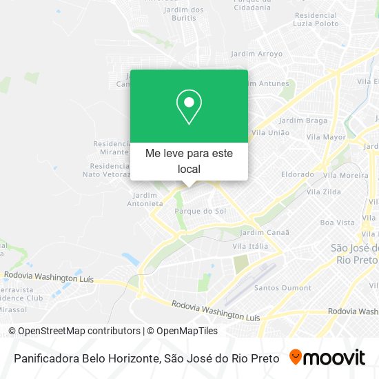 Panificadora Belo Horizonte mapa