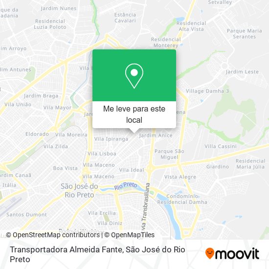 Transportadora Almeida Fante mapa
