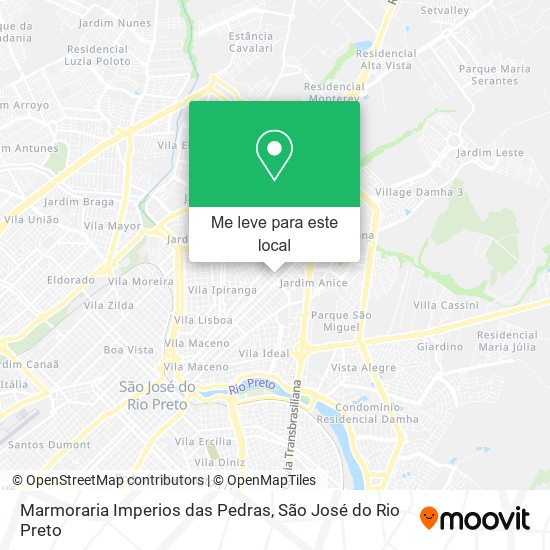 Marmoraria Imperios das Pedras mapa