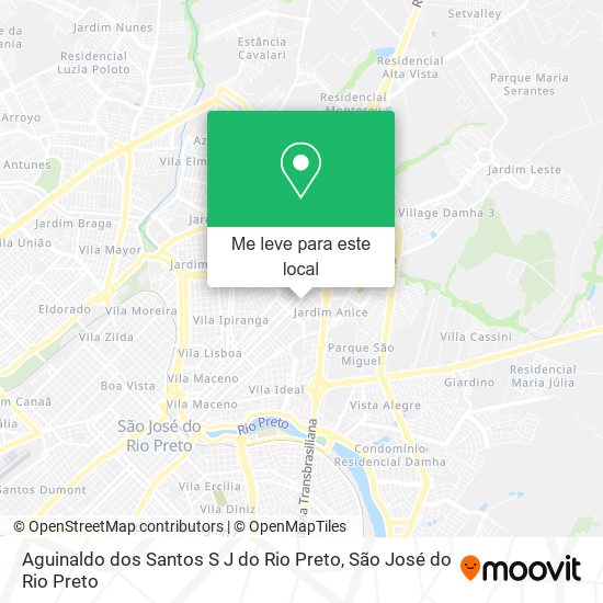 Aguinaldo dos Santos S J do Rio Preto mapa
