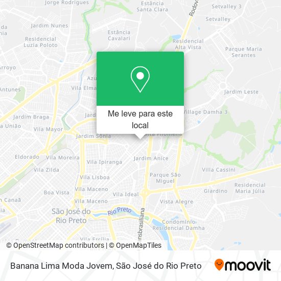 Banana Lima Moda Jovem mapa