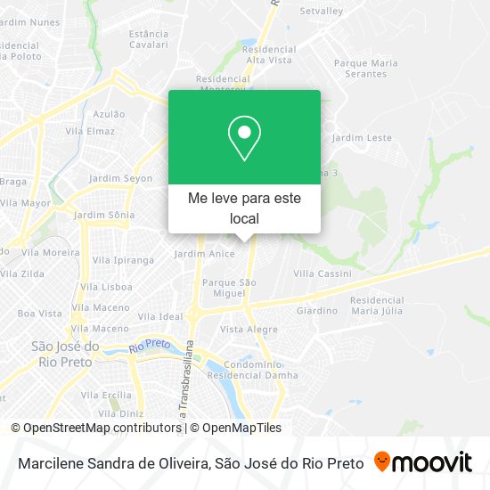Marcilene Sandra de Oliveira mapa