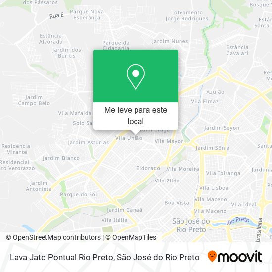 Lava Jato Pontual Rio Preto mapa