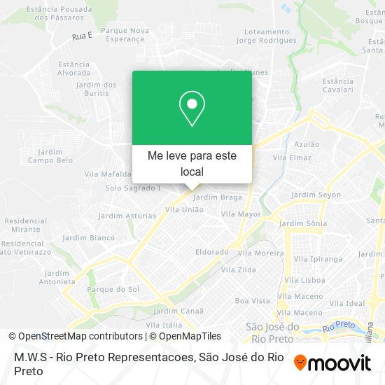 M.W.S - Rio Preto Representacoes mapa