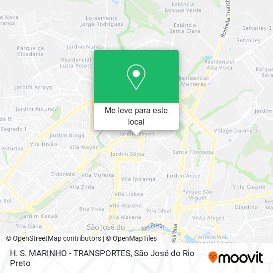 H. S. MARINHO - TRANSPORTES mapa