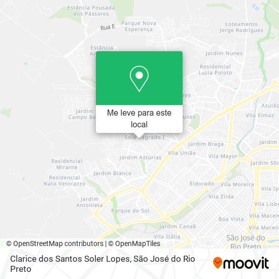 Clarice dos Santos Soler Lopes mapa