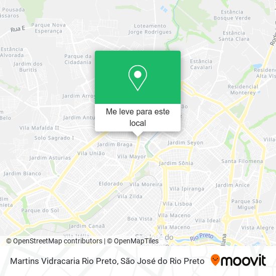 Martins Vidracaria Rio Preto mapa