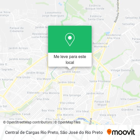 Central de Cargas Rio Preto mapa
