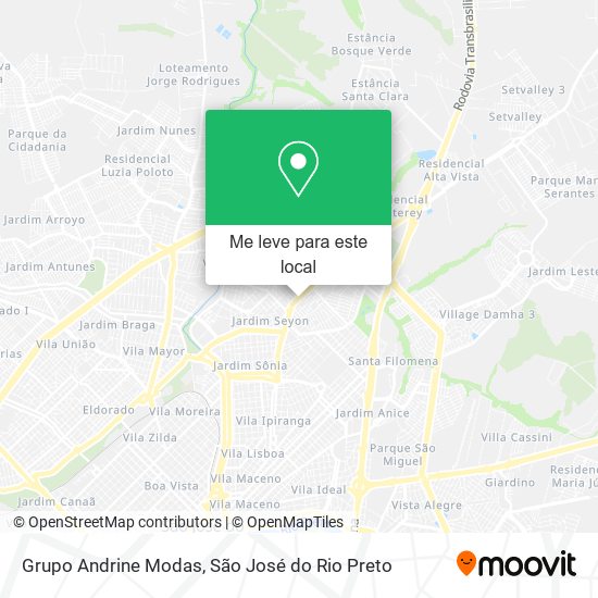 Grupo Andrine Modas mapa