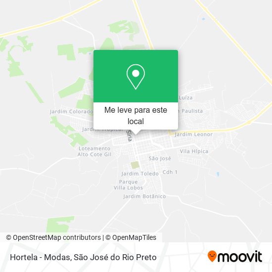 Hortela - Modas mapa