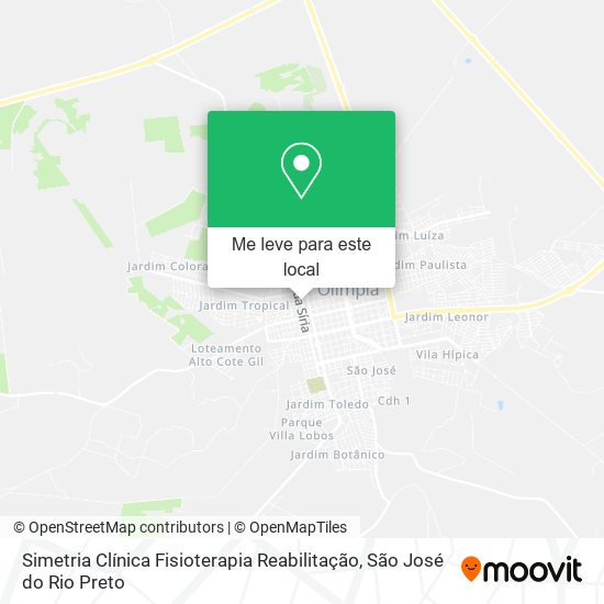 Simetria Clínica Fisioterapia Reabilitação mapa