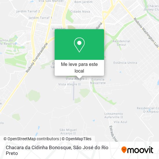 Chacara da Cidinha Bonosque mapa