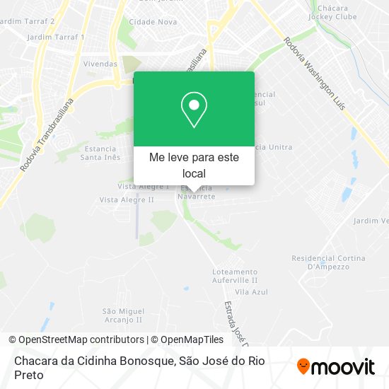Chacara da Cidinha Bonosque mapa