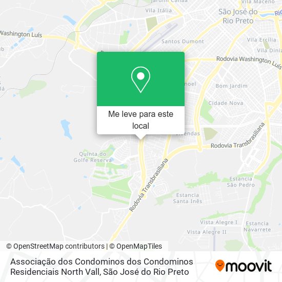 Associação dos Condominos dos Condominos Residenciais North Vall mapa